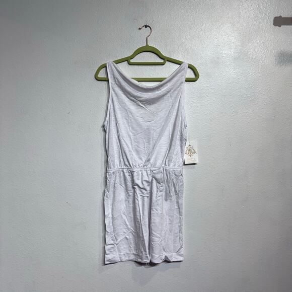 Becca by Rebecca Virtue White Reversible Swim Cover Mini Dress Sz L NWT - Picture 2 of 12